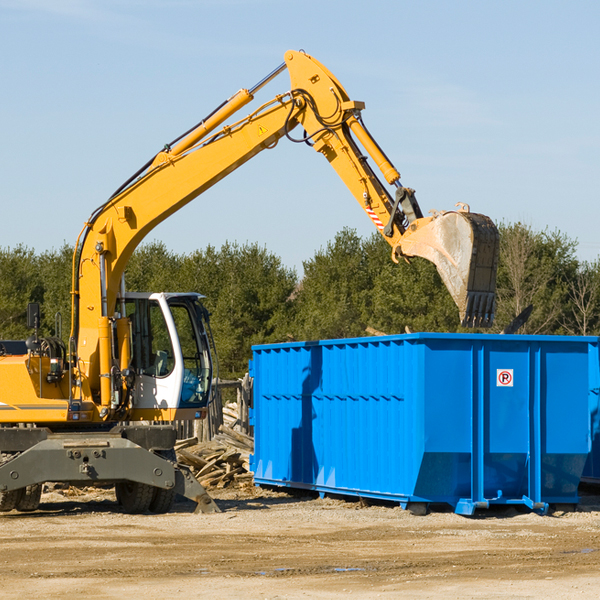 are there any restrictions on where a residential dumpster can be placed in Washington Park